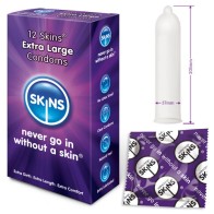 Condones Extra Grandes Skins Pack de 12