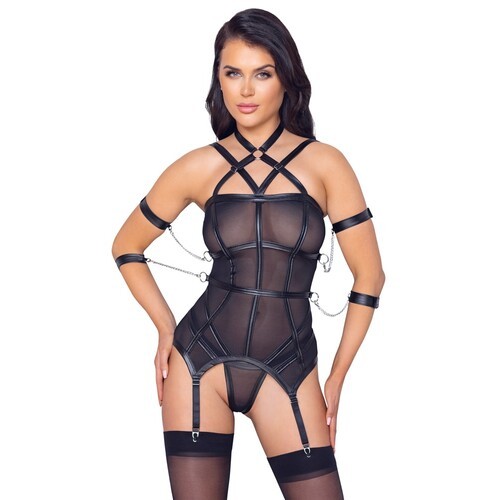 Cottelli Large Bondage Basque and String for Exciting Adventures