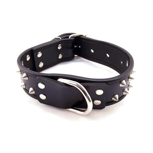 Collar de Cuero con Studs Rouge Garments para Impacto