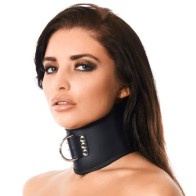 Leather Collar with Padlock for BDSM Play