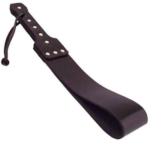 Rouge Garments Black Leather Folded Paddle for BDSM