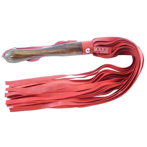 Wooden Handled Leather Flogger for Sensational Play