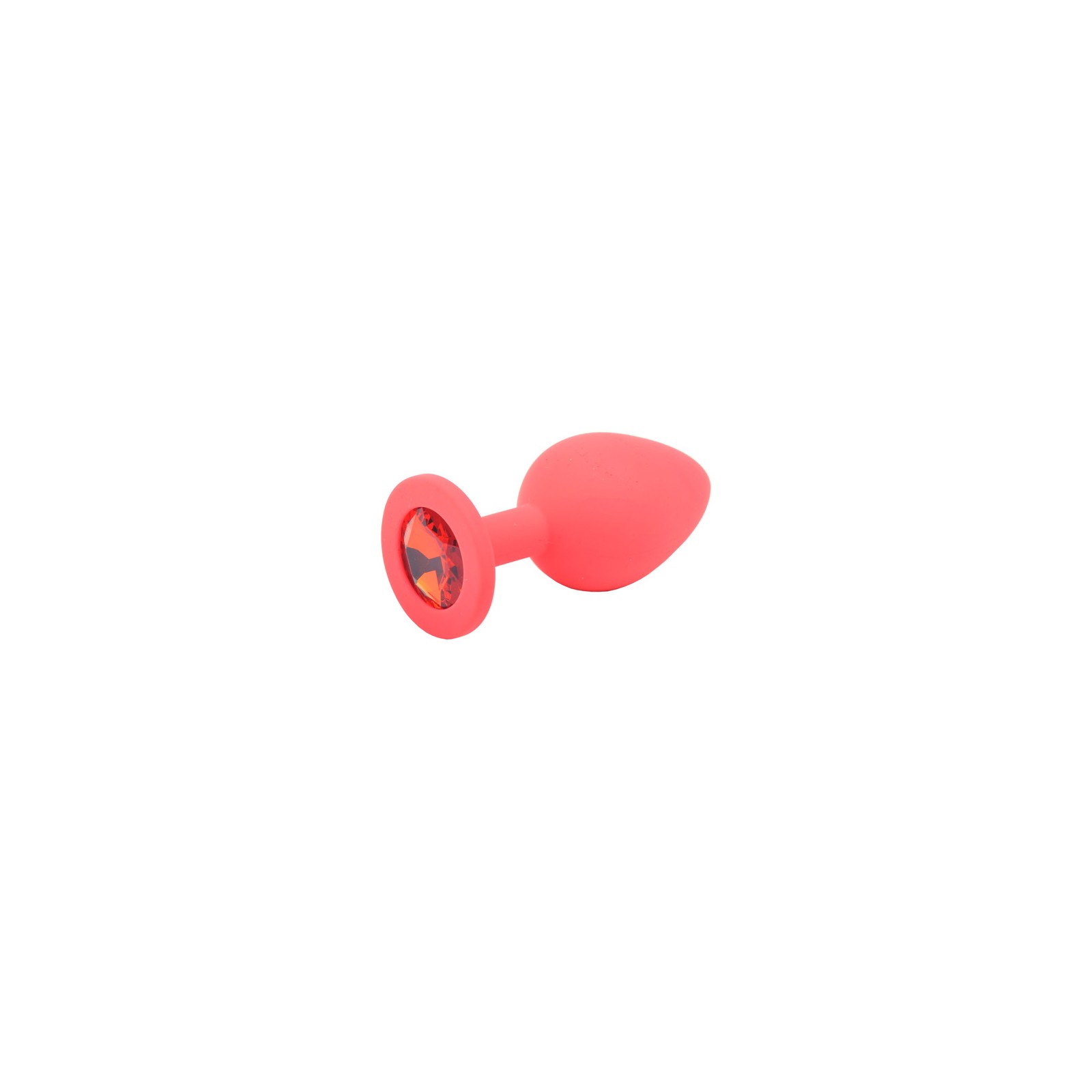 Medium Red Jewelled Silicone Butt Plug