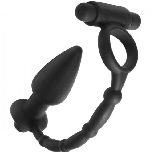 Anillo Doble Viaticus y Plug Anal Vibrador - Placer Premium