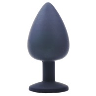 Large Black Jewelled Silicone Anal Plug