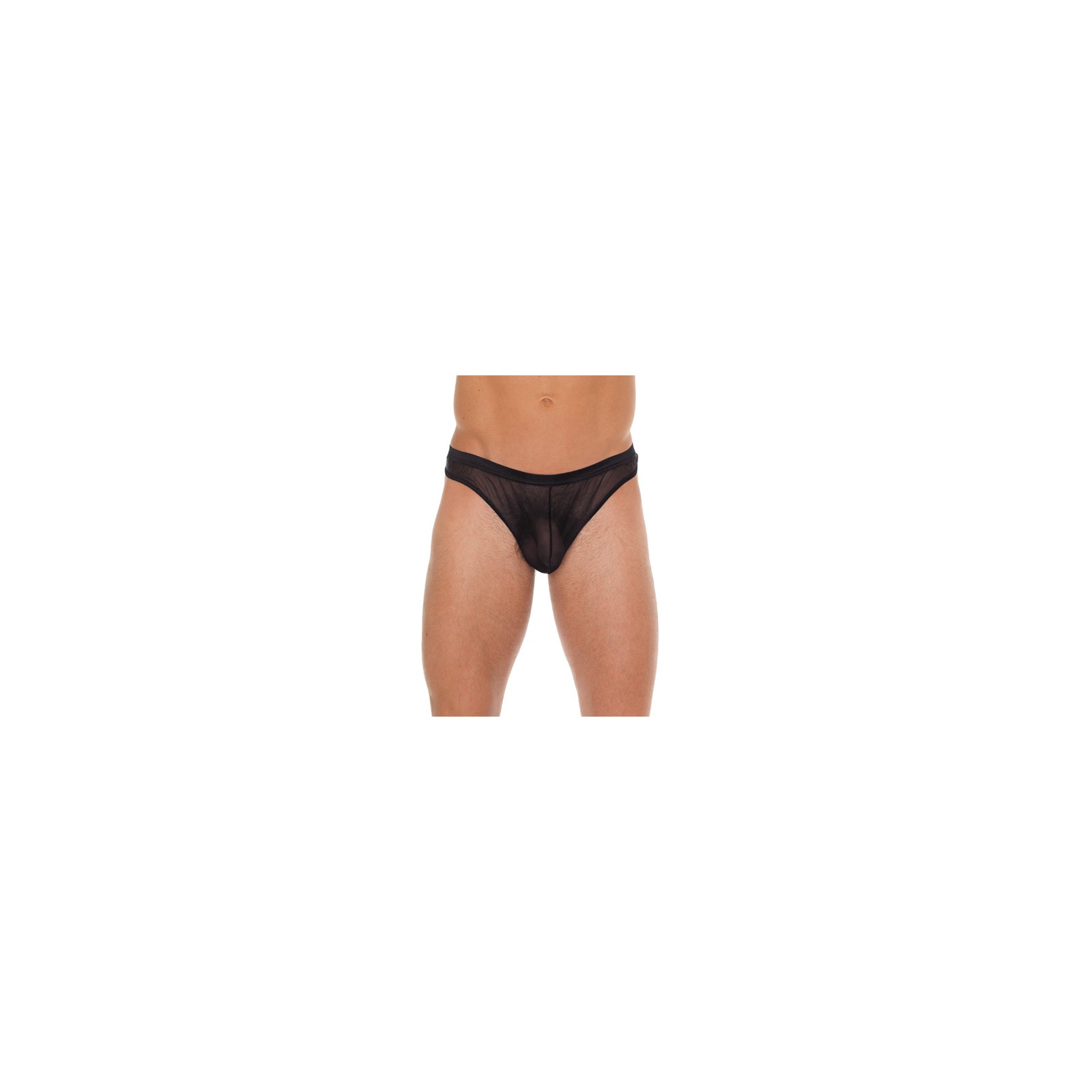 Men's Black Mesh G-String for Ultimate Comfort