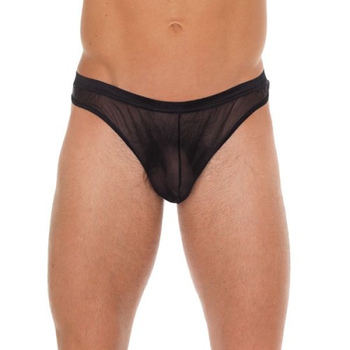 Men's Black Mesh G-String for Ultimate Comfort