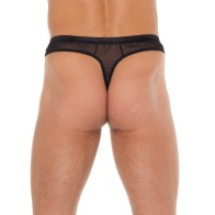 Men's Black Mesh G-String for Ultimate Comfort