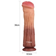 12 Inch Dual Layered Silicone Horse Cock for Real Feel