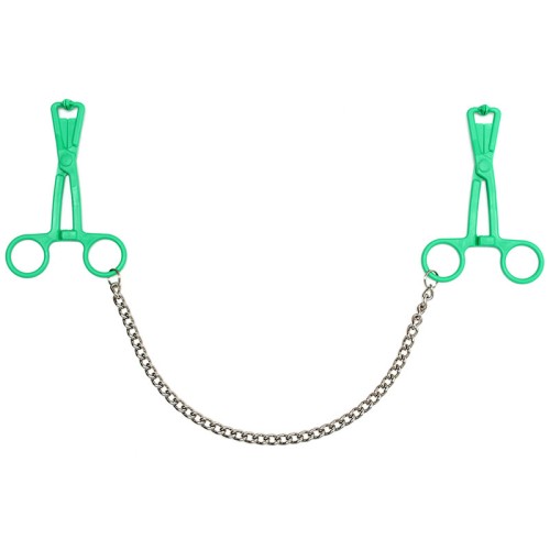 Green Nipple Clamps for Sensual Play