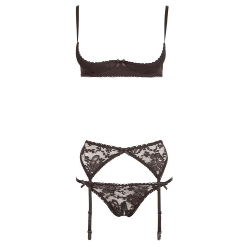 Cottelli Collection Black Half Bra Set 85c/l