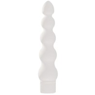 Vibrador Anal Estriado de 7 Pulgadas Nocturnas Blancas