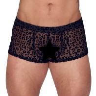 Pantalones Transparentes con Animal Print Noir Medianos