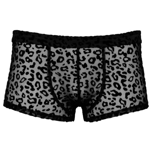 Pantalones Transparentes con Animal Print Noir Medianos