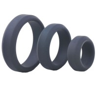 Triple Black Silicone Cock Rings for Enhanced Erections