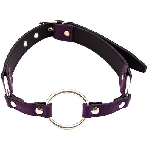 Gag O-Ring Púrpura de Rouge Garments para Diversión en Bondage