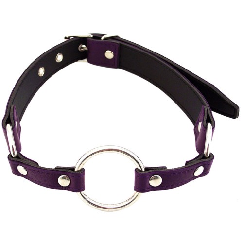 Gag O-Ring Púrpura de Rouge Garments para Diversión en Bondage