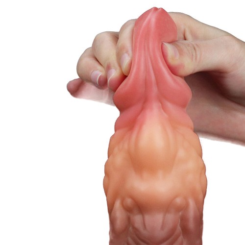 Lovetoy 7 Inch Dual Layered Silicone Cock for Realistic Pleasure