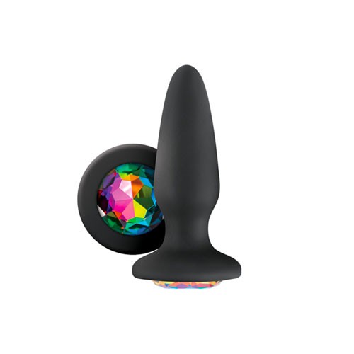 Glams Silicone Rainbow Gem Butt Plug for Fun Intimacy