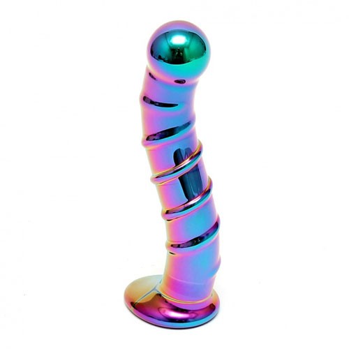 Dildo de Cristal Multi-Colores Nikita para Juego Sensual