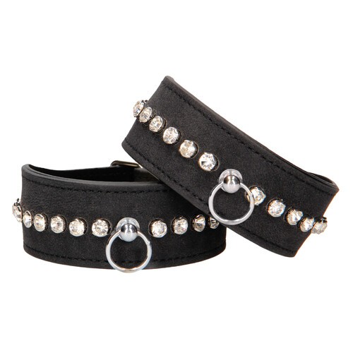 Ouch Diamond Studded Wrist Cuffs for BDSM Pleasure