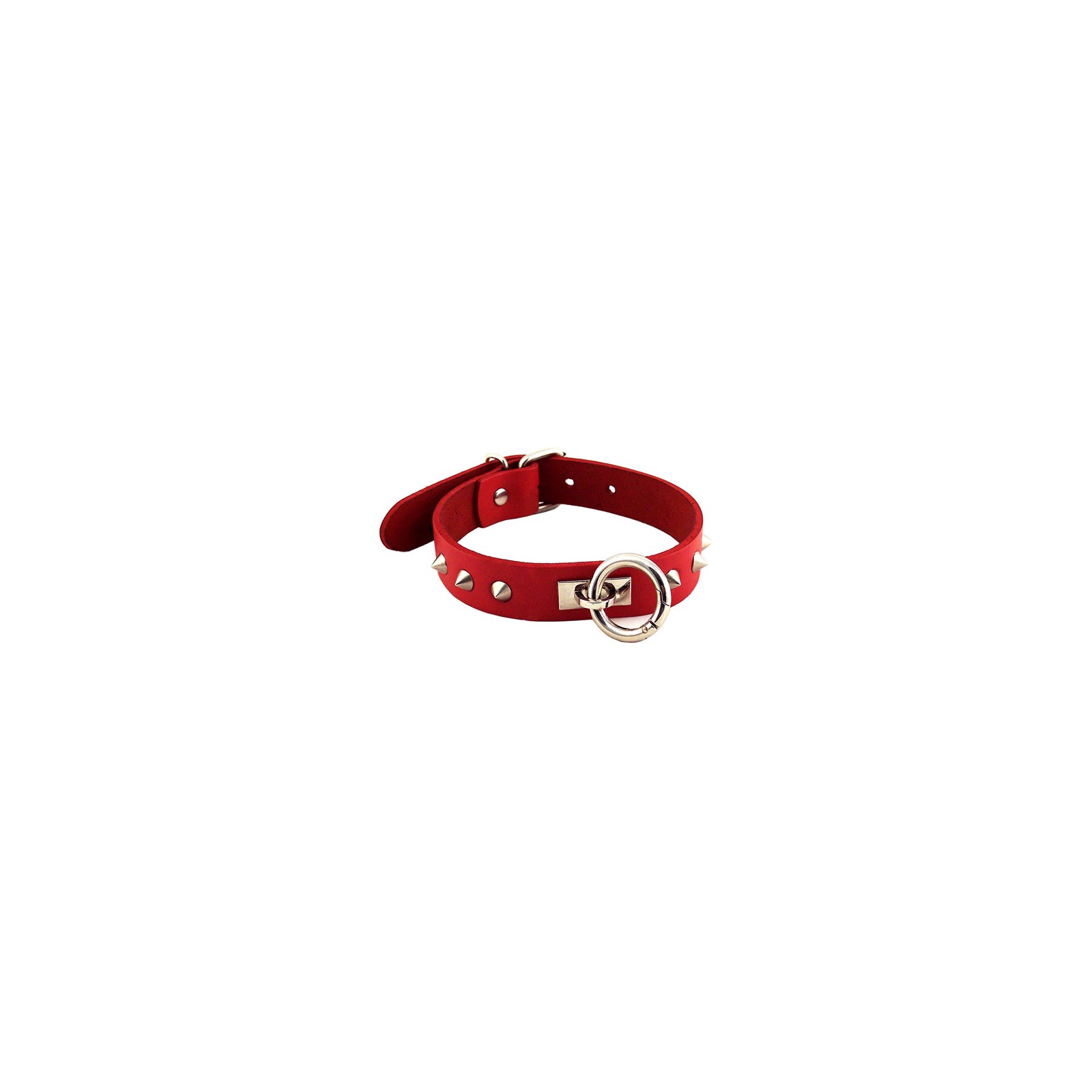 Collar Rojo Studded - Accesorio BDSM de Moda