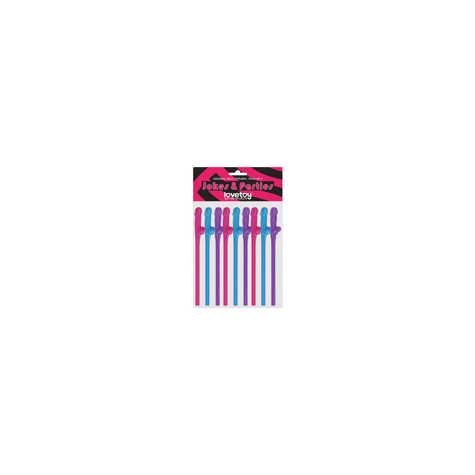 Lovetoy Willy Straws Pack of 9 for Fun Celebrations