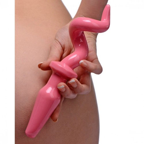 Pink Pig Tail Butt Plug for Anal Fun