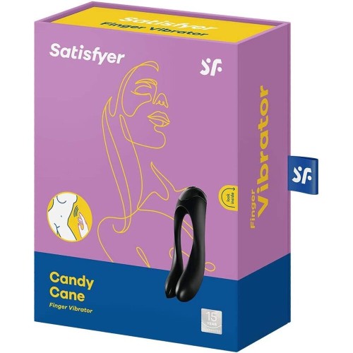 Vibrador de Dedo Candy Cane Satisfyer - Placer Versátil