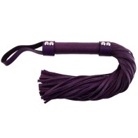 Rouge Garments Purple Leather Flogger for Bondage Play