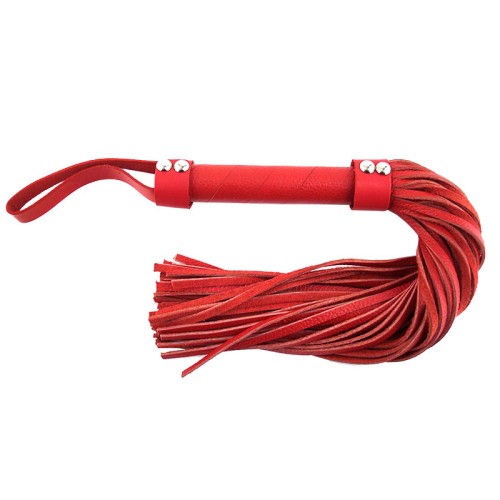 Rouge Garments Red Leather Flogger for Intense Sensations