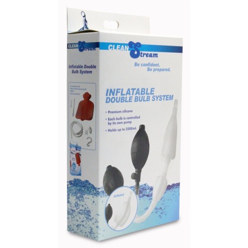 Sistema de Enema Doble Bulbo Inflable de Silicona Clean Stream