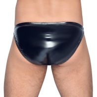 Black Level Vinyl Briefs with Zip for Fetish Fashion