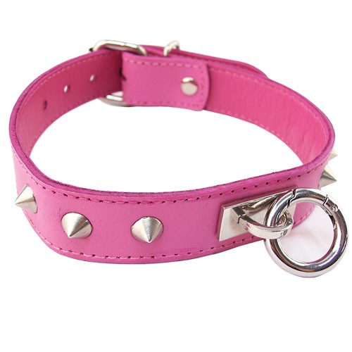 Rouge Garments Pink Studded O-Ring Collar