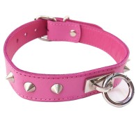 Collar Rosa con O-Ring y Puntas Rouge Garments