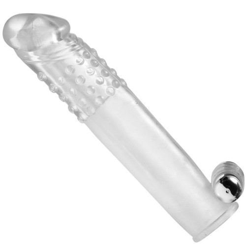 Size Matters Clear Vibrating Penis Sleeve - Length and Girth Enhancement