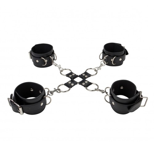 Ouch Leather Hand and Leg Cuffs for Adventurous Play