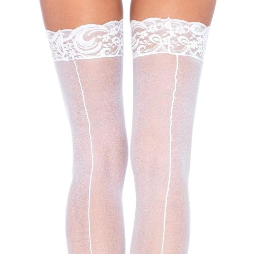 Leg Avenue Sheer Stockings With Backseam - Elegant Sheer Look