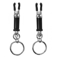 Master Series Bondage Ring Barrel Nipple Clamps for Kink Play