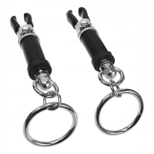 Master Series Bondage Ring Barrel Nipple Clamps for Kink Play