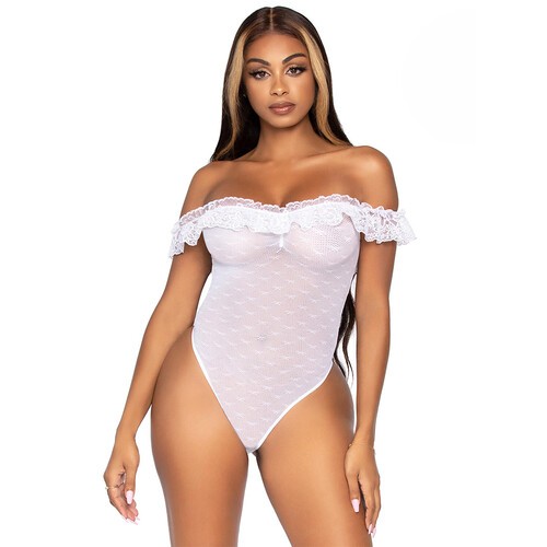 Leg Avenue Stylish Off the Shoulder Teddy