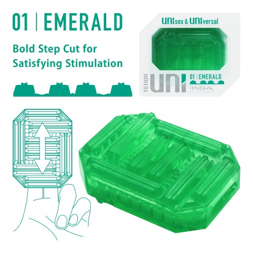 Masturbador Tenga UNI Emerald para Placer Único