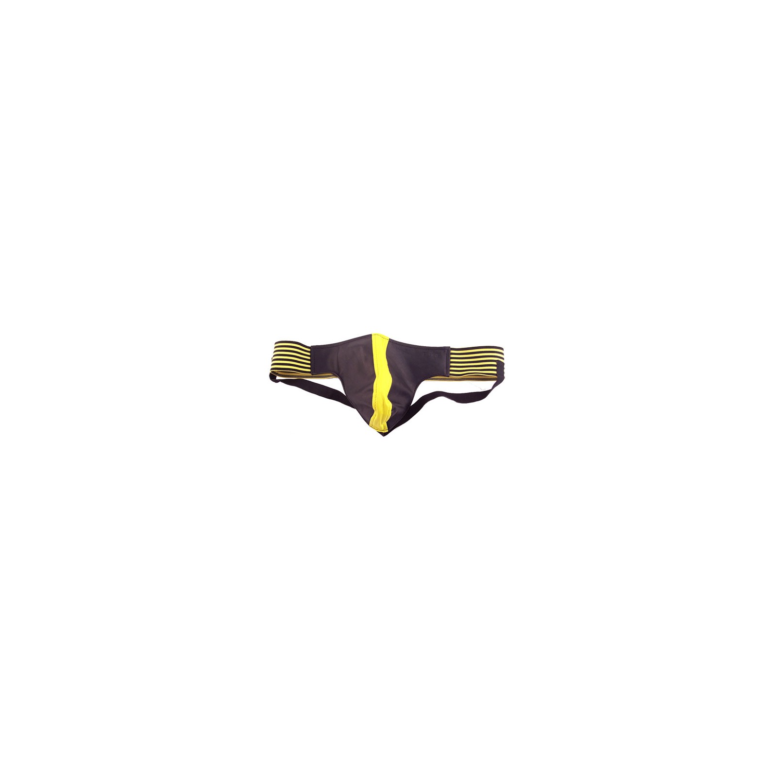 Jockstrap Negro y Amarillo Rouge para Ropa Deportiva