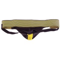 Jockstrap Negro y Amarillo Rouge para Ropa Deportiva