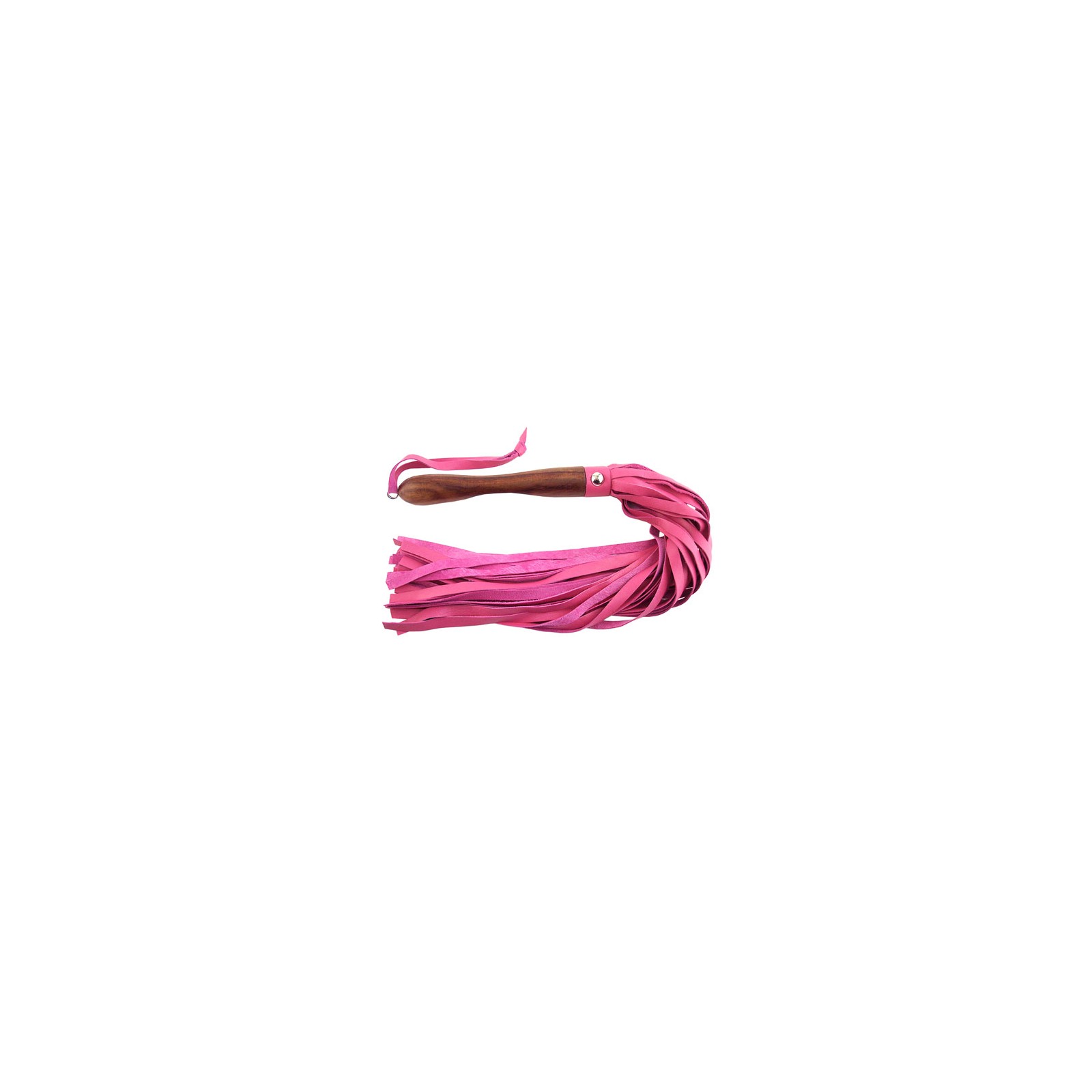 Rouge Garments Wooden Handle Pink Leather Flogger