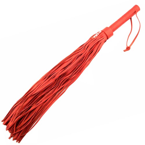 Rouge Garments Red Leather Flogger - Pleasure and Style