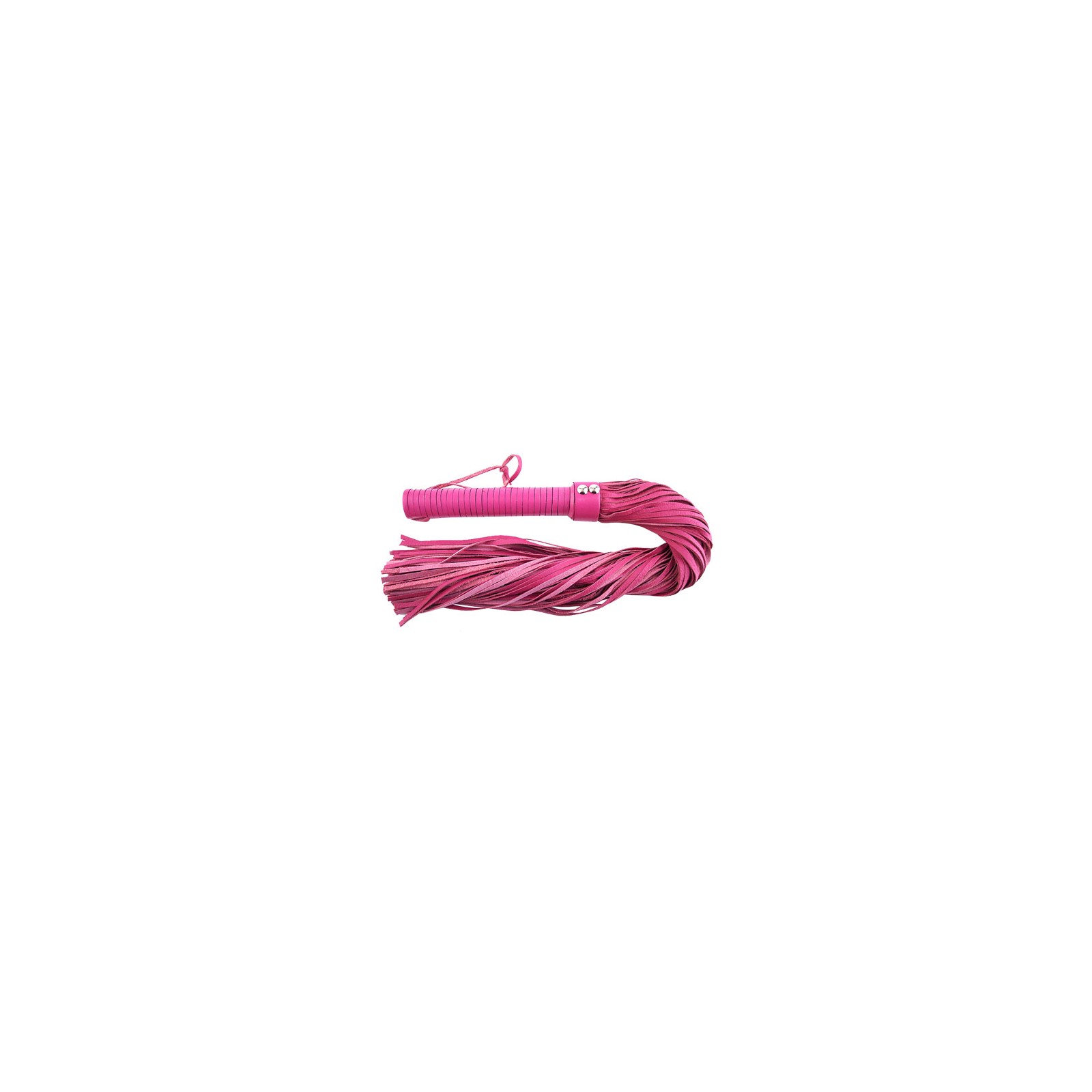 Rouge Large Pink Leather Flogger for Intense Play