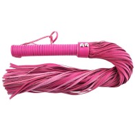 Flogger Grande de Cuero Rosa Rouge para Juego Intenso