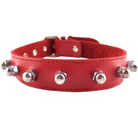 Rouge Garments Red Nut Collar for Stylish Restraint