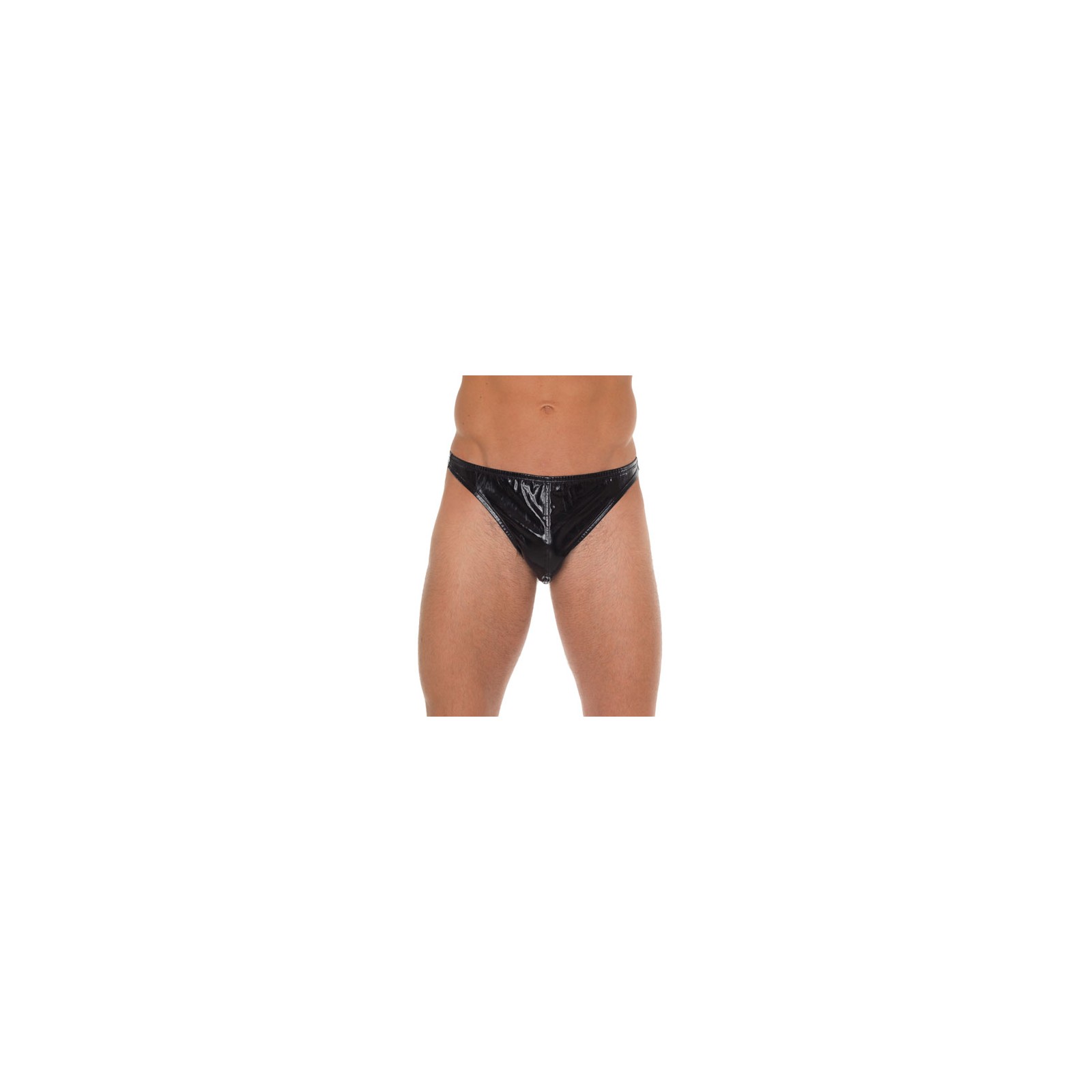 Men's Black Shiny G-String for Confident Wear